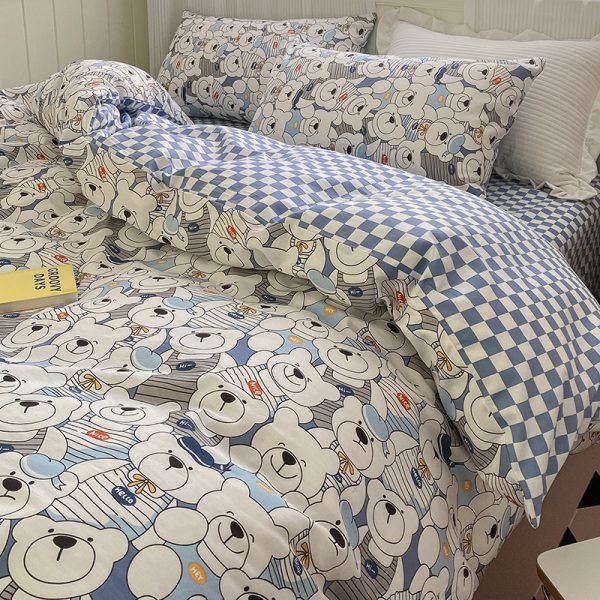 Pure Cotton Bedding Four-piece Bed Sheet Quilt Cover - Image 26