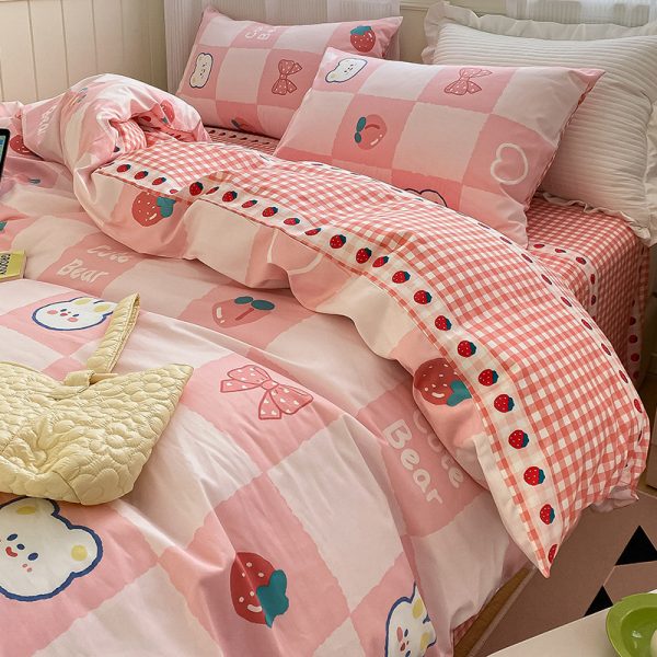 Pure Cotton Bedding Four-piece Bed Sheet Quilt Cover - Image 17