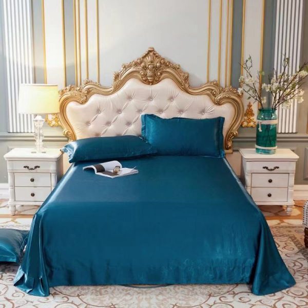 Household Double-sided Ice Silk Bed Sheet Bedding - Image 19