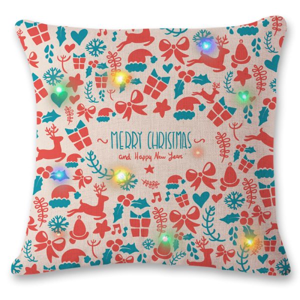 New LED Flashing Lights Christmas Pillowcase - Image 2