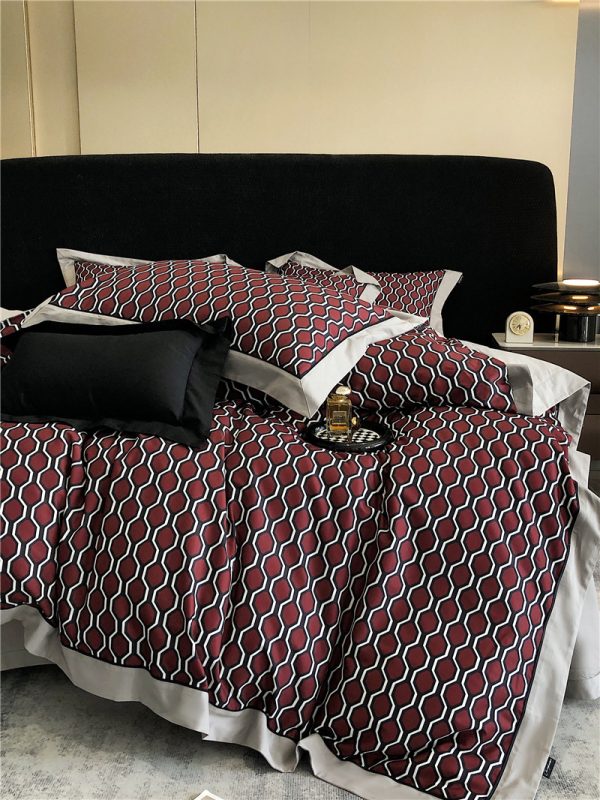 Long-staple Cotton Printed Four-piece Bedding Set Cotton Bedding - Image 6