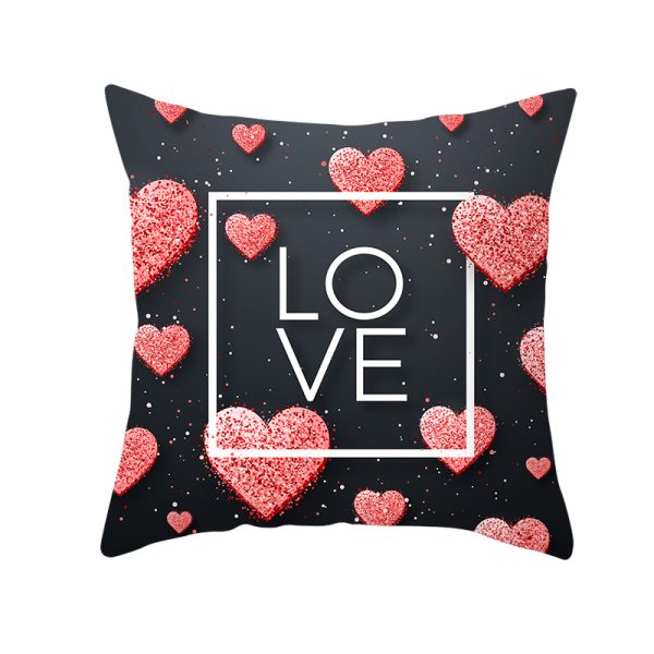 Home Valentine's Day Graphic Print Pillowcase - Image 3