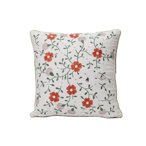 Home Embroidery Plants And Flowers Pillow - Image 11