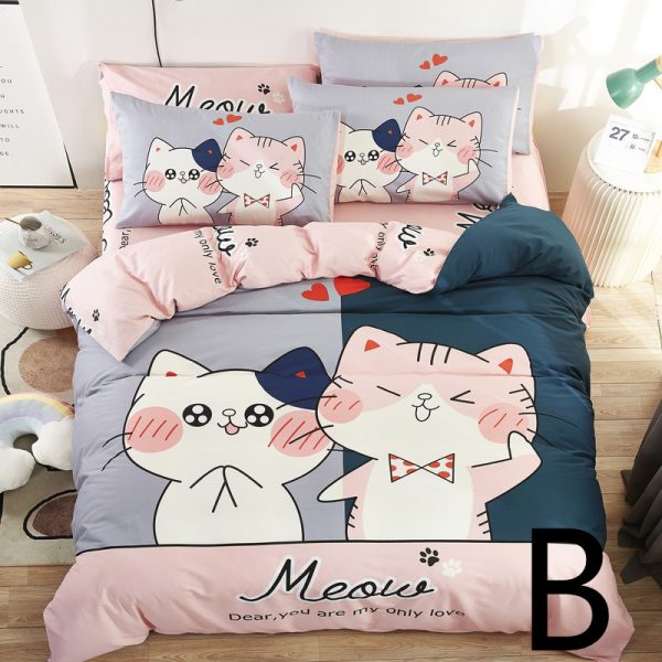 Home Textile Cute Cartoon Children Bed Sheet Bed Sheet Quilt Cover Bedding - Image 3