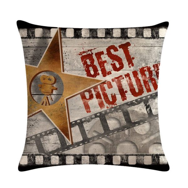 Home Retro Movie Subtitles Sofa Office Linen Pillowcase - Image 14