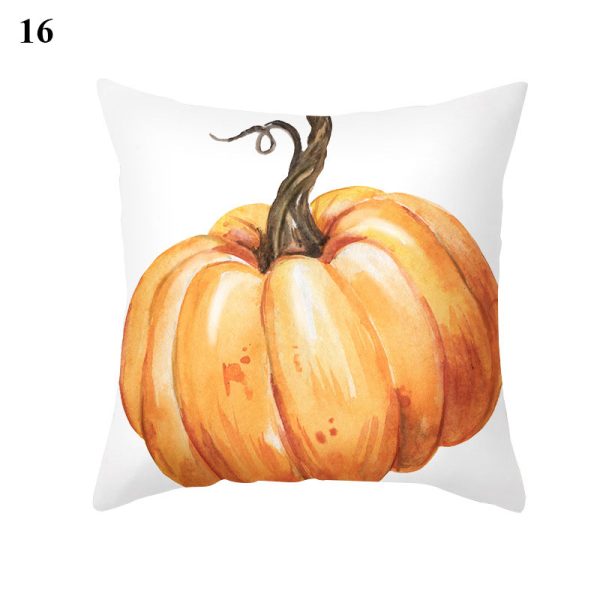 Maple Pumpkin Print Thanksgiving Peach Skin Pillowcase - Image 15