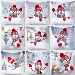 Christmas Snowman Series Peach Soul Pillow Case