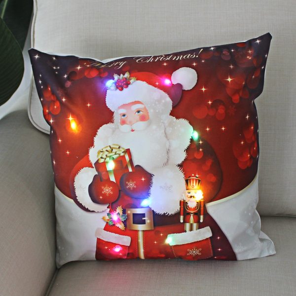 New Lantern Christmas LED Light Super Soft Short Plush Pillowcase - Image 22