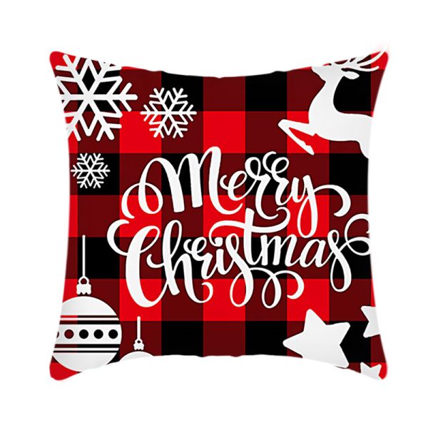 Merry Christmas Cushion Cover 45cm Elk Santa Claus Short Plush Sofa Pillow Cover Home Decor Pillowcase Christmas Decoration - Image 9