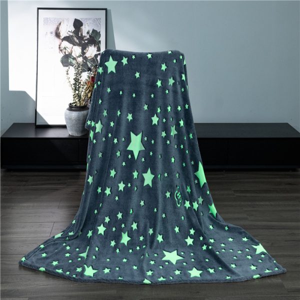 Luminous Blanket Children's Nap Blanket Coral Fleece Autumn And Winter Sofa Cover - Image 5