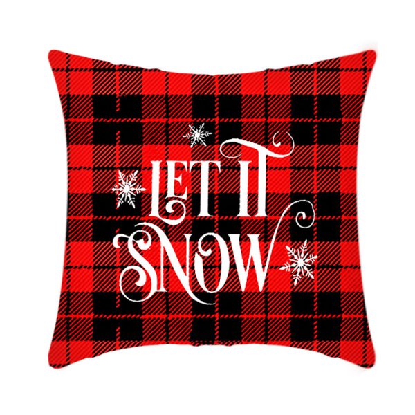 Merry Christmas Cushion Cover 45cm Elk Santa Claus Short Plush Sofa Pillow Cover Home Decor Pillowcase Christmas Decoration - Image 19