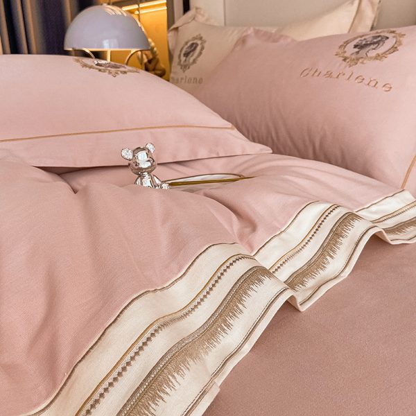 Pure Cotton Quilt Cover Linen Bed Sheet Autumn And Winter Set - Image 4