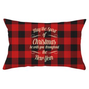 Christmas Printed Linen Backrest Pillowcase