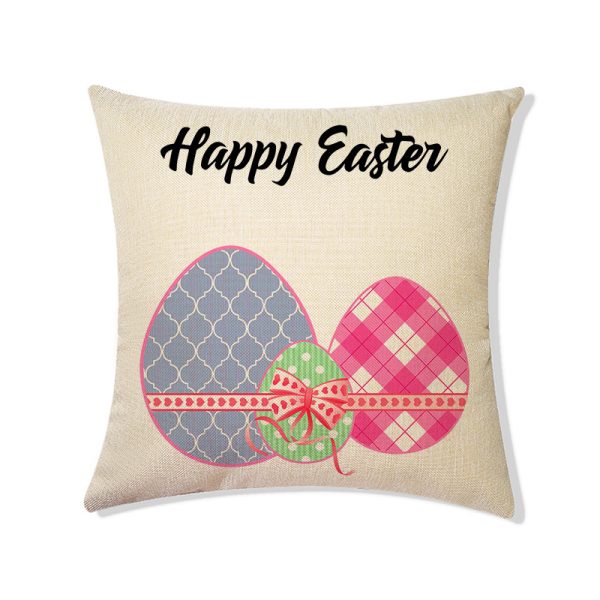 Living Room Sofa Bed Easter Linen Throw Pillowcase - Image 5