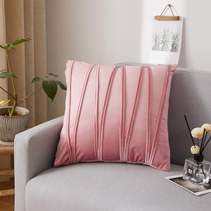 Dutch velvet embossed line solid color pillowcase