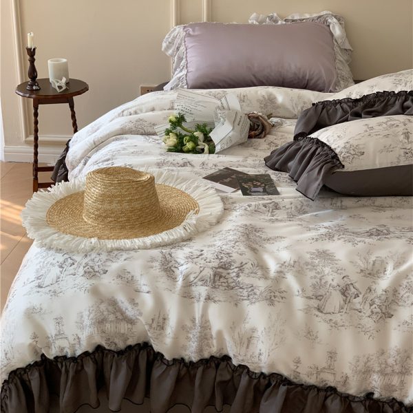 Home French Ice Silk Lace Bedding