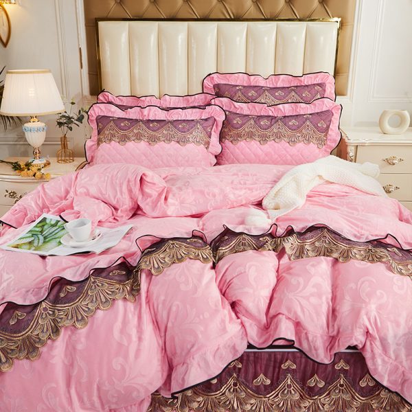 Detachable Bedding Four-piece Duvet Cover Bed Skirt - Image 6