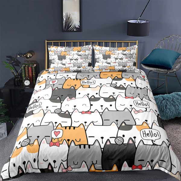 Kitty Series Quilt Cover And Pillowcase - Image 3