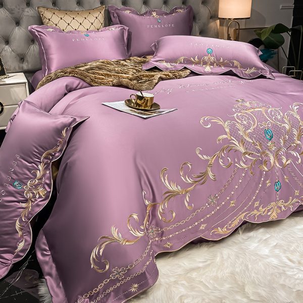 Ice Silk Quilt Sets Bed Sheets Bedding Four-piece Set - Image 11