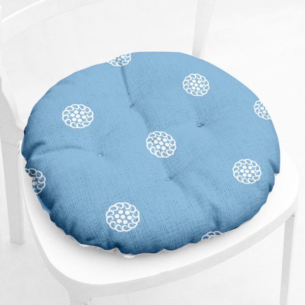 Home Round Square Chair Cushion Cotton Linen - Image 6