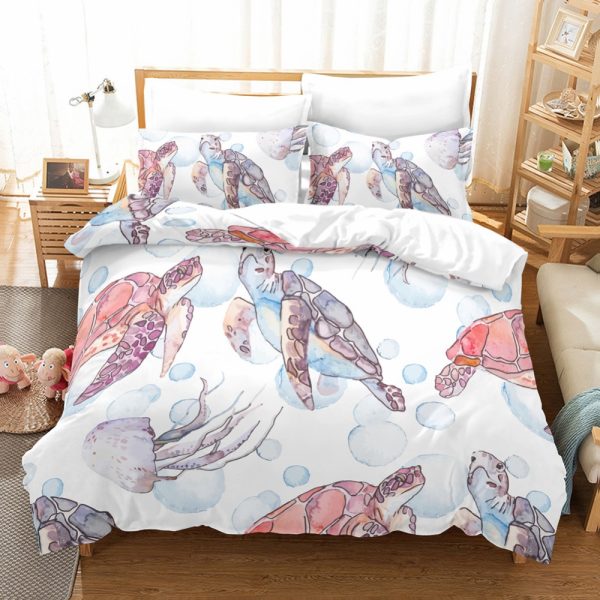 Home Textile Retro Sea Turtle Three Or Four Piece Duvet Cover - Image 6