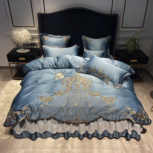 European-style Bed Linen, Bed Skirt, Light Luxury Style Four-piece Suit - Image 3