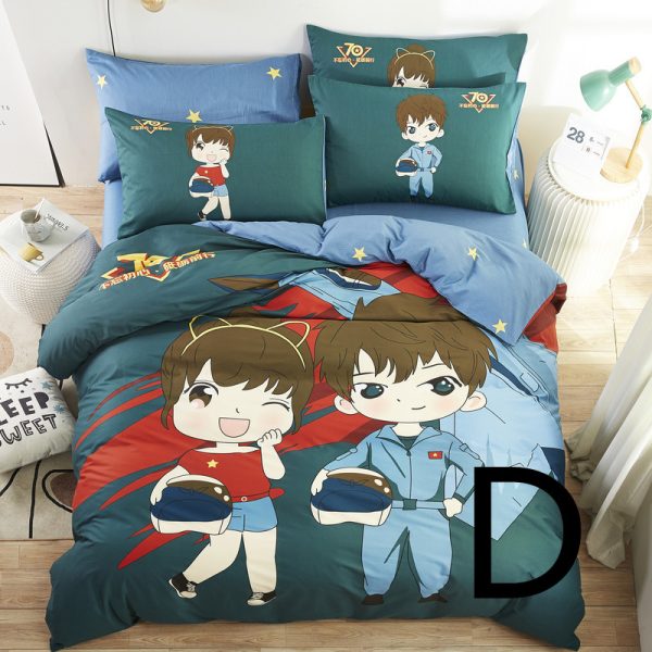 Home Textile Cute Cartoon Children Bed Sheet Bed Sheet Quilt Cover Bedding - Image 11