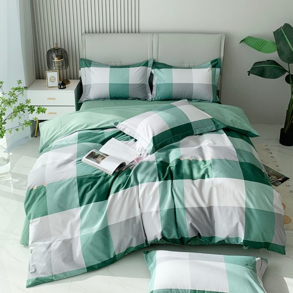 Nordic High-end 4-piece Cotton Bed Linen Quilt Cover - Image 14