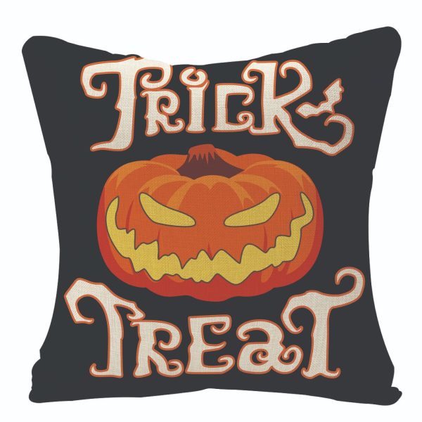 Home Fashion Halloween Linen Print Pillowcase - Image 4