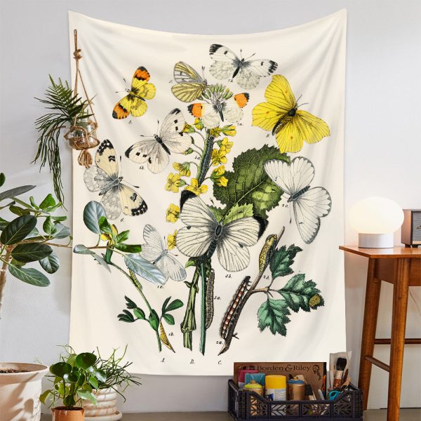 European Retro Mushroom Hanging Cloth Plant Homestay Tapestry - Image 7