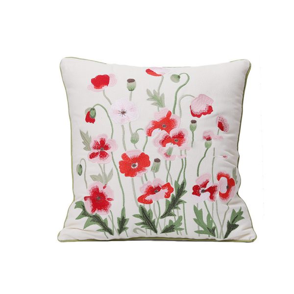 Home Embroidery Plants And Flowers Pillow - Image 17