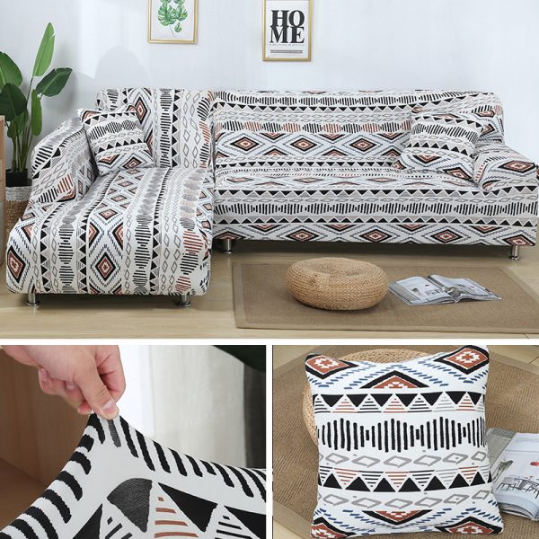 Home Fashion Stretch Print Modular Sofa Cover - Image 6