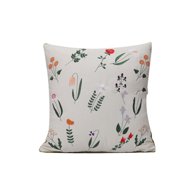 Home Embroidery Plants And Flowers Pillow - Image 8