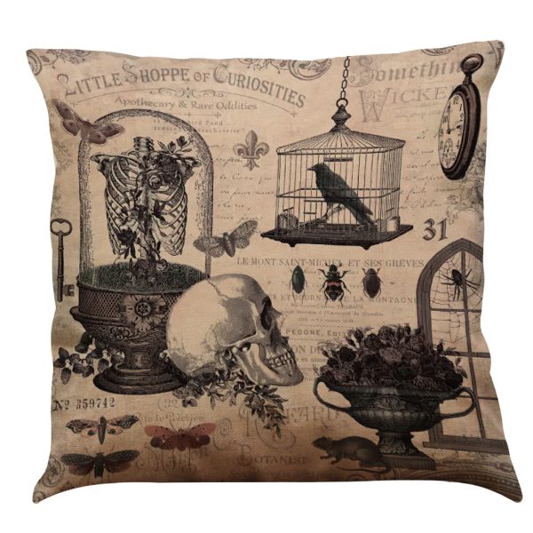 Halloween Cotton Linen Sofa Car Cushion Pillowcase - Image 23