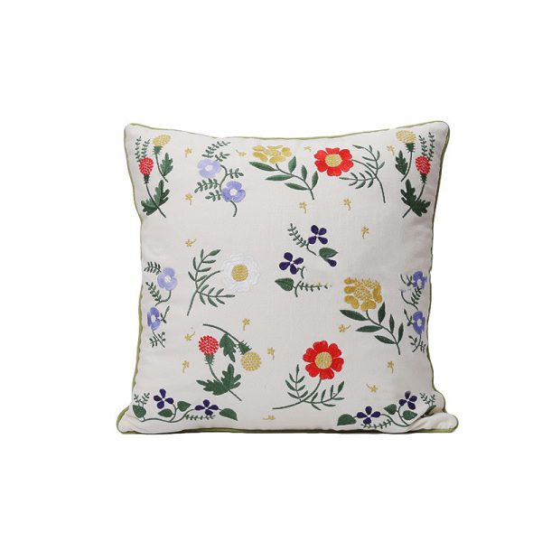 Home Embroidery Plants And Flowers Pillow - Image 10