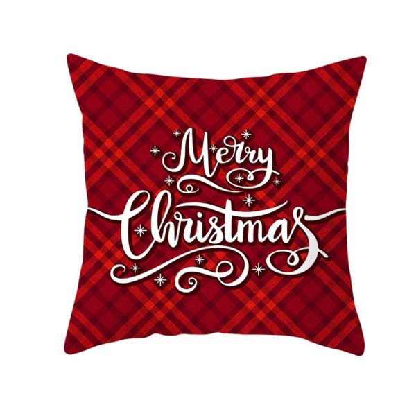 Modern New Polyester Pillowcase Lattice Deer Christmas Gift Without Pillow Core - Image 3