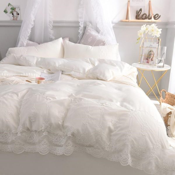 Ice Silk Bed Sheet Quilt Cover Advanced Simple Four-piece Set - Image 5