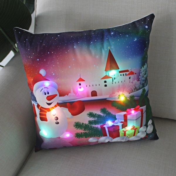 New Lantern Christmas LED Light Super Soft Short Plush Pillowcase - Image 8