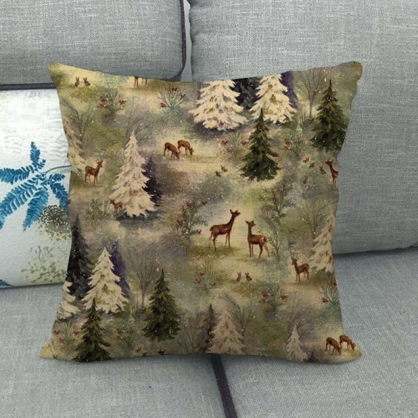 New Year Christmas Series Linen Pillowcase - Image 18