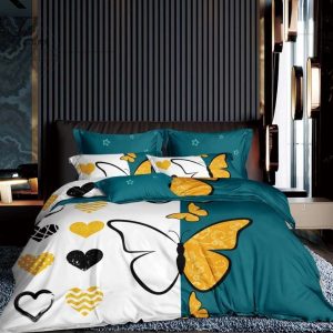 Big Slab Flower Printing And Dyeing Bed Linen Four-piece Bedding