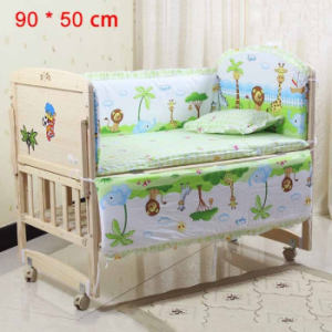 Five-piece cotton baby bed set