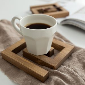 Wooden thermal insulation placemat creative non-slip tea coaster