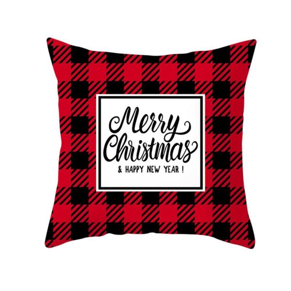 Modern New Polyester Pillowcase Lattice Deer Christmas Gift Without Pillow Core - Image 7