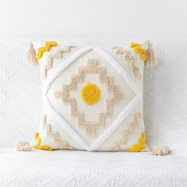 New Bohemian Geometric Tufted Pillowcase - Image 3