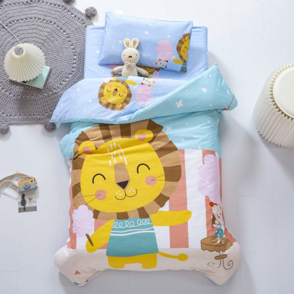 Pure Cotton Nap Children's Small Bedding Baby Bedding Kit With Core 3-piece Set - Image 8