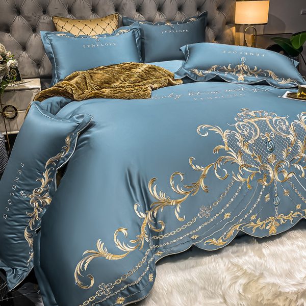 Ice Silk Quilt Sets Bed Sheets Bedding Four-piece Set - Image 12