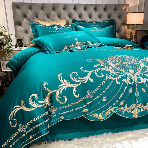 Ice Silk Quilt Sets Bed Sheets Bedding Four-piece Set - Image 8