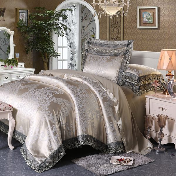 Four-piece Set Of Satin Jacquard Lace, High-end Luxury Home Textiles, Bedding - Image 20