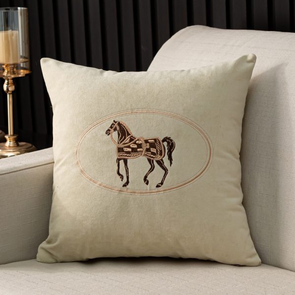 Hand-embroidered Cushion Cover Horse Pattern Pillowcase - Image 4