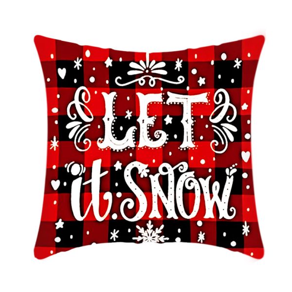 Merry Christmas Cushion Cover 45cm Elk Santa Claus Short Plush Sofa Pillow Cover Home Decor Pillowcase Christmas Decoration - Image 11